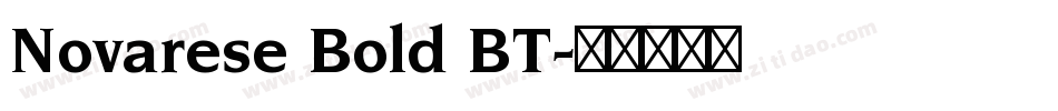 Novarese Bold BT字体转换